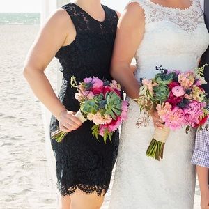 Navy Banana Republic lace dress, size 10 petite